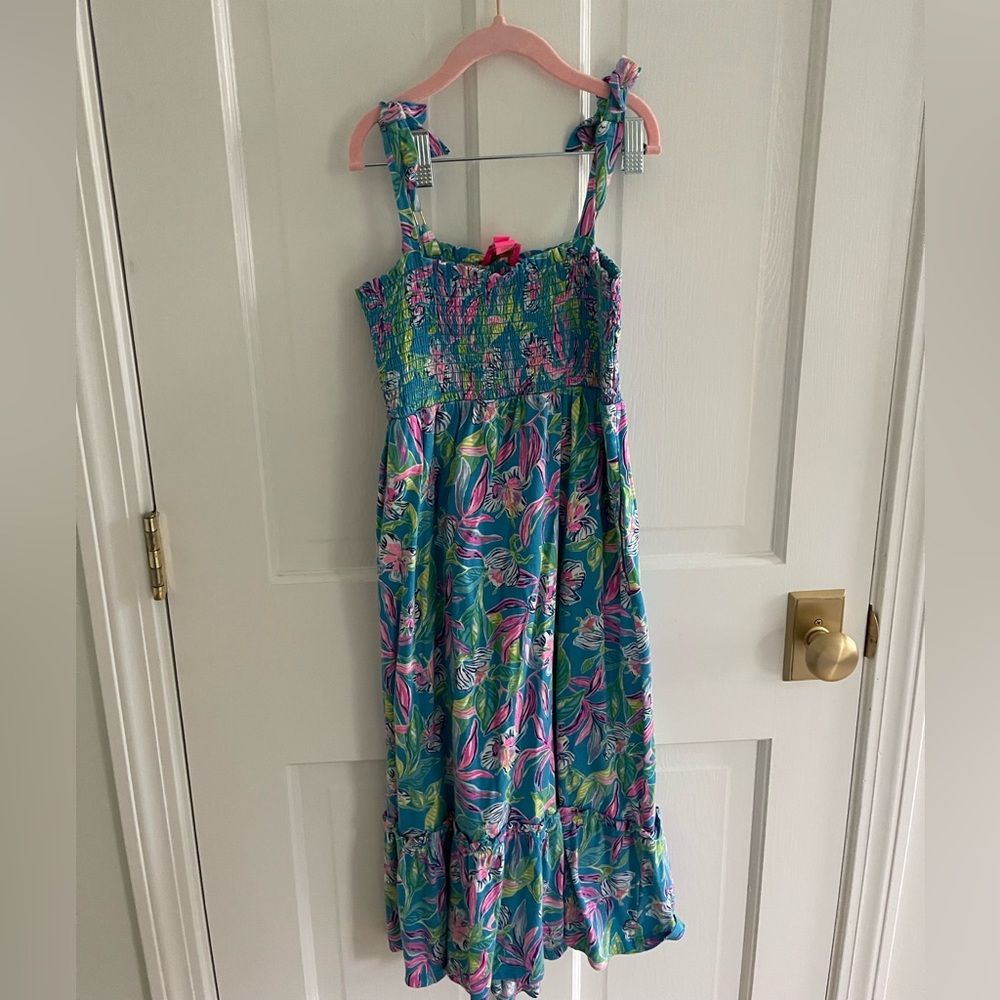 Lilly Pulitzer Girls Smocked Top Maxi Dress